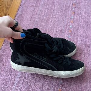 Golden Goose Slide High-Top Sneakers with Star Accent size 36